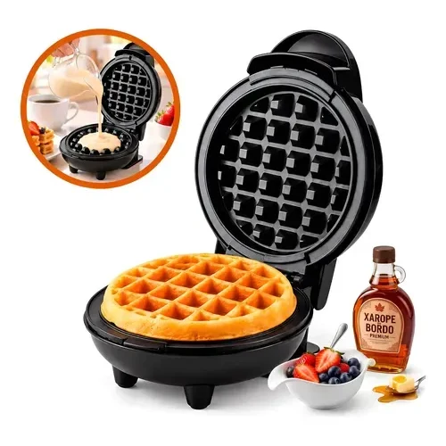 Mini máquina de waffle e panqueca
